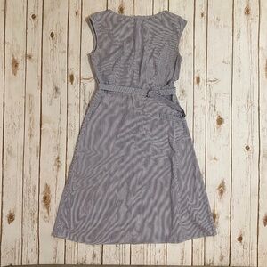 Uniqlo Sleeveless Striped Midi Dress with Belt Size S